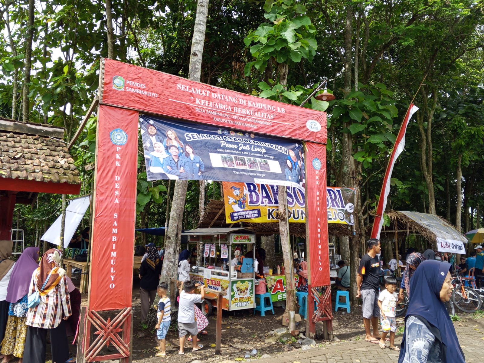Pembukaan Pasar Jati Lincip Desa Sambimulyo Berjalan Meriah