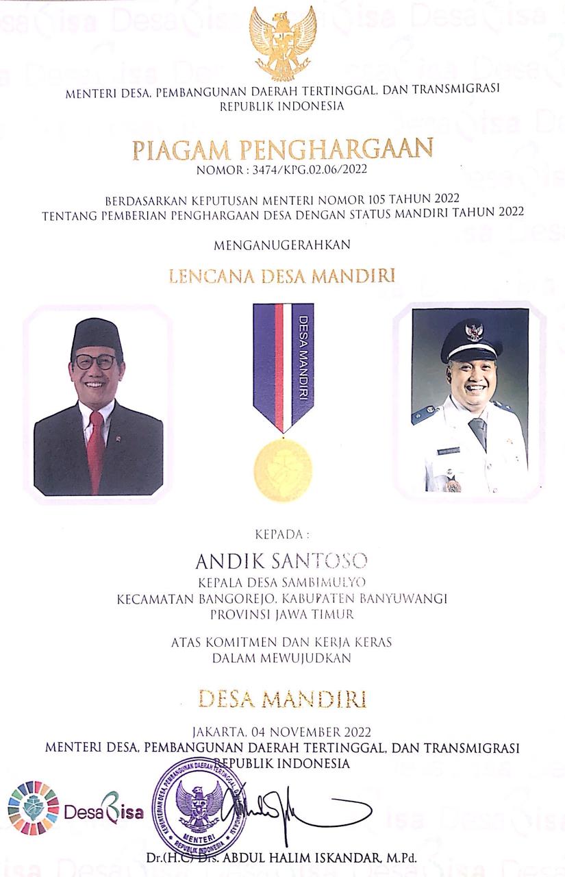 informasi desa sambimulyo